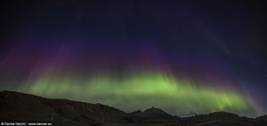 Aurora sopra lo Snæfellsjökull