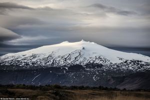 Snæfellsjökull con la prima neve autunnale